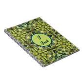 Watercolor Azulejo Green Spanisch Notizblock (Rechte Seite)