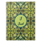 Watercolor Azulejo Green Spanisch Notizblock (Vorderseite)