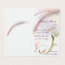 Watercolor Baby Birth Announccard