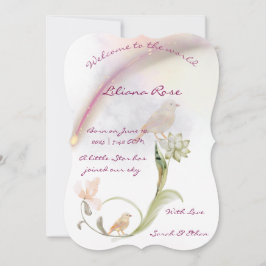 Watercolor Baby Birth Announccard