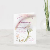 Watercolor Baby Birth Announccard Einladung (Vorderseite)