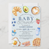 Watercolor Baby Brunch Babydusche Einladung (Vorderseite)