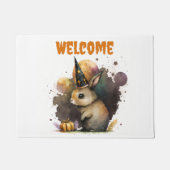 Watercolor Baby Bunny Halloween Fußmatte (Vorderseite)