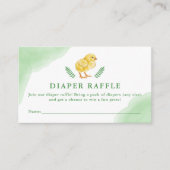 Watercolor Baby Chick With Green Diaper Raffle Begleitkarte (Vorderseite)