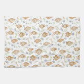 Watercolor Baby Chicks Blumenmuster Geschirrtuch (Horizontal)