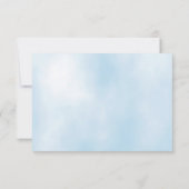 Watercolor Baby Deer Blue Flowers Danke Karte (Rückseite)