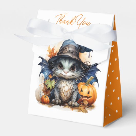 Watercolor Baby Dragon Halloween-Party Geschenkschachtel (Vorderseite)