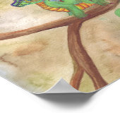 Watercolor Baby Dragon Poster (Ecke)