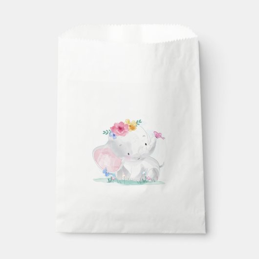 Watercolor Baby Elephant Geschenktütchen (Vorderseite)