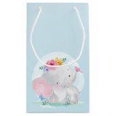Watercolor Baby Elephant Kleine Geschenktüte (Rückseite)