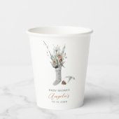 Watercolor Baby es kalt draußen Babydusche Pappbecher (Rückseite)