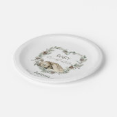 Watercolor Baby es kalt draußen Babydusche Pappteller (Schrägansicht)