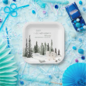 Watercolor Baby es kalt draußen Babydusche Pappteller (Party)