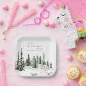 Watercolor Baby es kalt draußen Babydusche Pappteller (Party)