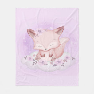 Watercolor Baby Fox Liebhaber Niedliches Babyges Fleecedecke