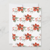 Watercolor Baby Fox Wreath Birthday Party Einladung (Rückseite)