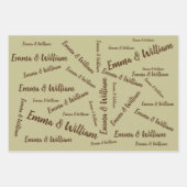 Watercolor Baby Giraffe, Safari Zwillinge zum Gebu Geschenkpapier Set (Vorderseite)