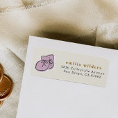 Watercolor Baby Hinterns Baby Dusche Rücksendeadre