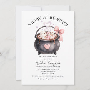 Watercolor Baby is Brewing Baby Shower-Baby-Party Einladung