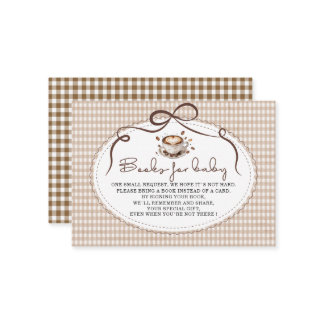 Watercolor baby is brewing coffee baby shower boo visitenkarte