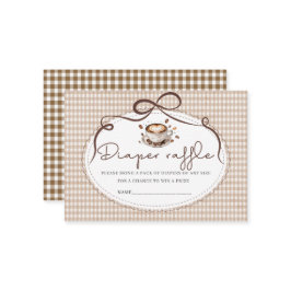 Watercolor baby is brewing coffee baby shower dia Visitenkarte