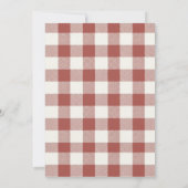 watercolor baby is brewing gingham Baby Shower Einladung (Rückseite)