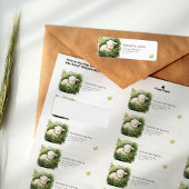 Watercolor Baby Lamb Baby Dusche Anschrift Labels