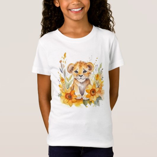 Watercolor Baby Lion T-Shirt (Vorderseite)