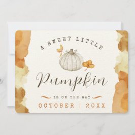 Watercolor Baby Pumpkin Pregnancy Ankündigung