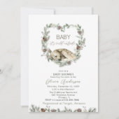 Watercolor Baby seine kalte Außendusche Einladung (Vorderseite)