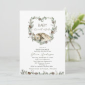 Watercolor Baby seine kalte Außendusche Einladung (Stehend Vorderseite)