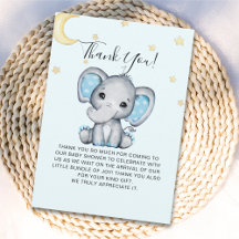Watercolor Baby Shower Elephant Theme