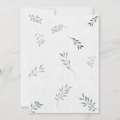 Watercolor Baby Shower Greenerity Wreath Einladung (Rückseite)