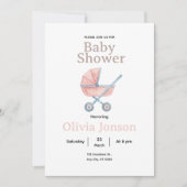 Watercolor Baby Shower Invitation, Einladung (Vorderseite)