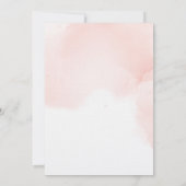 Watercolor Baby Shower Peach Elephant Invitation Einladung (Rückseite)