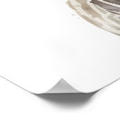 Watercolor Baby Zebra Kinderzimmer Kinderzimmer Poster (Ecke)