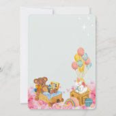 Watercolor Babydusche Einladung (Rückseite)