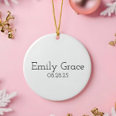 Watercolor Baby's First Christmas Ornament