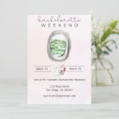 Watercolor Bachelorette Einladung (Stehend Vorderseite)