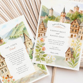 Watercolor BACHERACH Deutschland Wedding Einladung