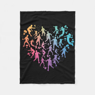 Watercolor Badminton Player Team Shuttle Liebhaber Fleecedecke