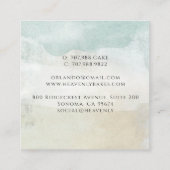 Watercolor Baker Artisan Bakery Quadratische Visitenkarte (Rückseite)