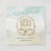 Watercolor Baker Artisan Bakery Quadratische Visitenkarte (Vorderseite)