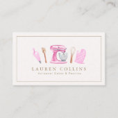 Watercolor Baking Professional Business Card Visitenkarte (Vorderseite)