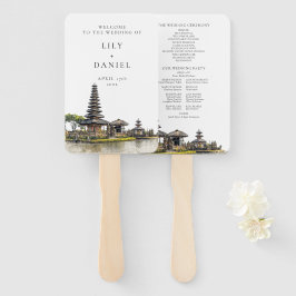 Watercolor Bali Destination Wedding Program Fächer