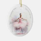 Watercolor Ballerina Keramik Ornament (Rechts)