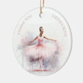 Watercolor Ballerina Keramik Ornament (Links)