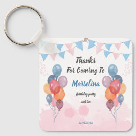 Watercolor Ballon Geburtstagsparty Schlüsselanhäng Schlüsselanhänger