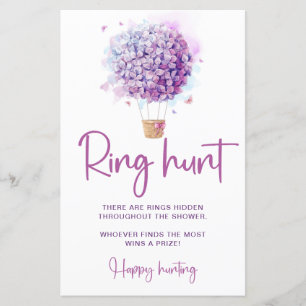 Watercolor-Ballonblumen Ring-Such-Spiel