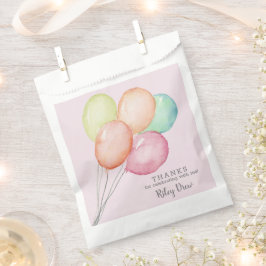Watercolor Balloon Bunch Girl Birthday Geschenktütchen